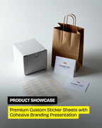 Custom sticker sheets branded packaging presentation mailer box paper bag