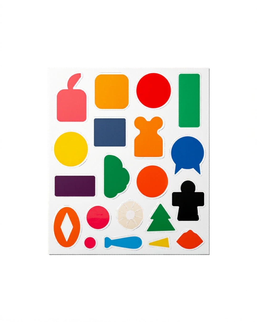 Custom sticker sheets premium product photography white background