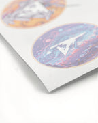 Custom sticker sheets macro detail close-up print quality cut lines